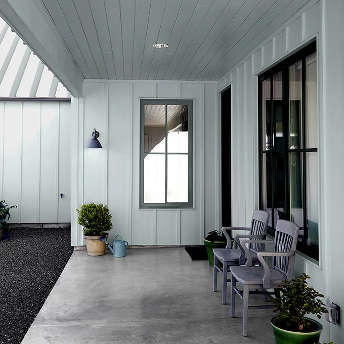 Image via Behr, feat. wall paint color: 'Watery' by Behr