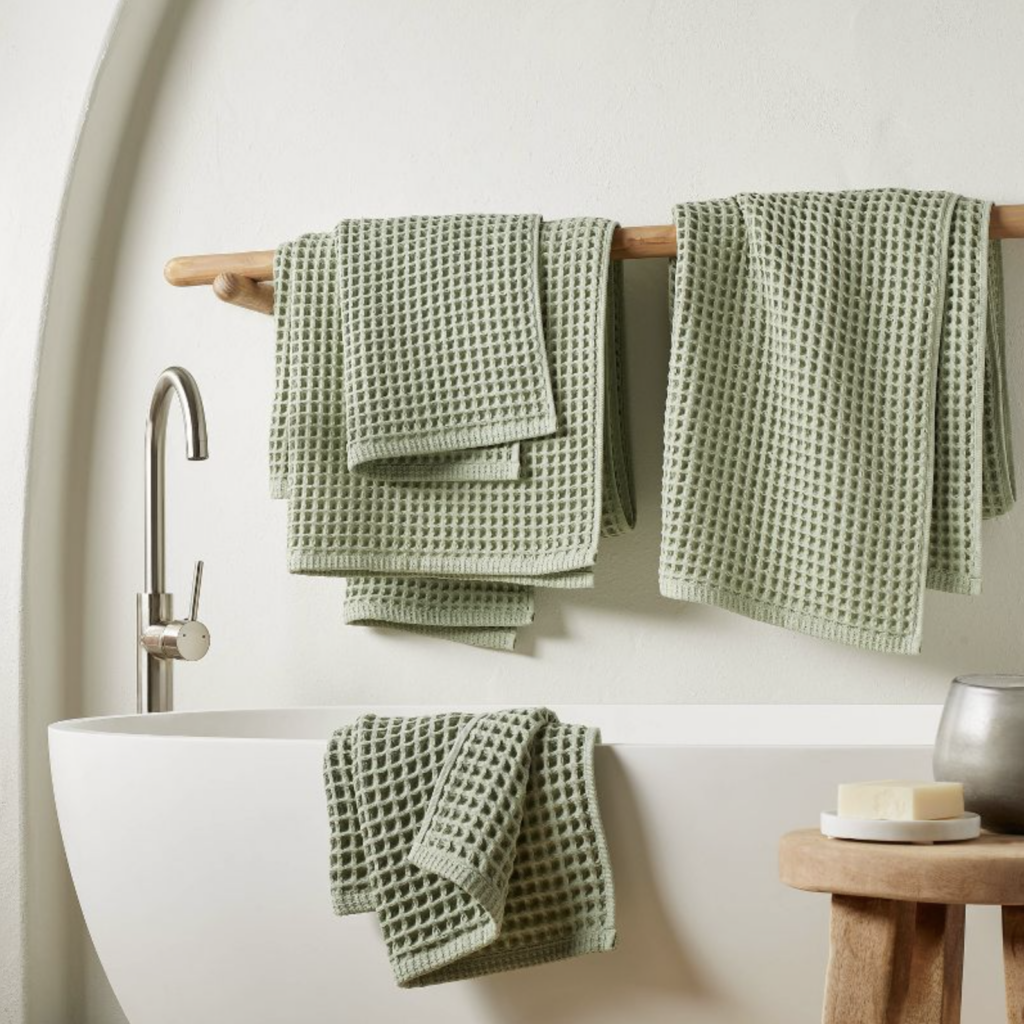 Sage green bathroom towels