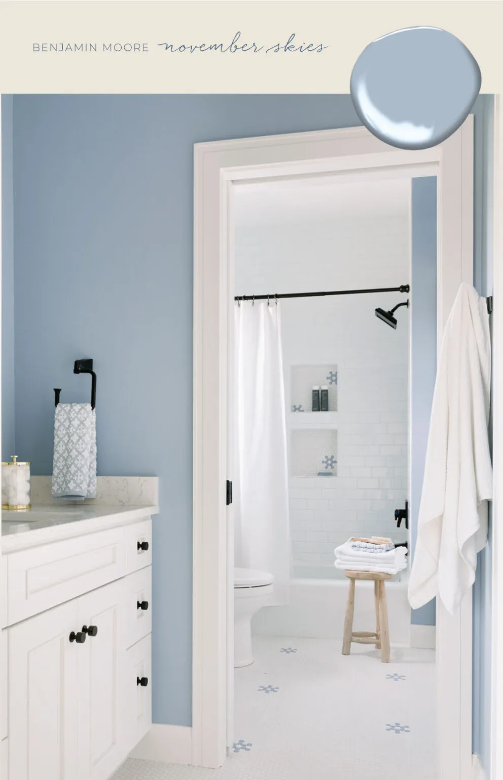 17 Beautiful Blue Paint Colors For Your Bathroom - Pursuit Decor