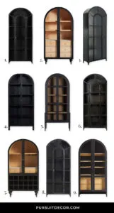 10+ Stylish Black Arched Display Cabinet Options - feat. the Fern Cabinet from Anthropologie, Mason Storage Cabinet from Urban Outfitters and many more!
